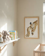 Affiche girafe aquarelle pour une décoration chambre bébé