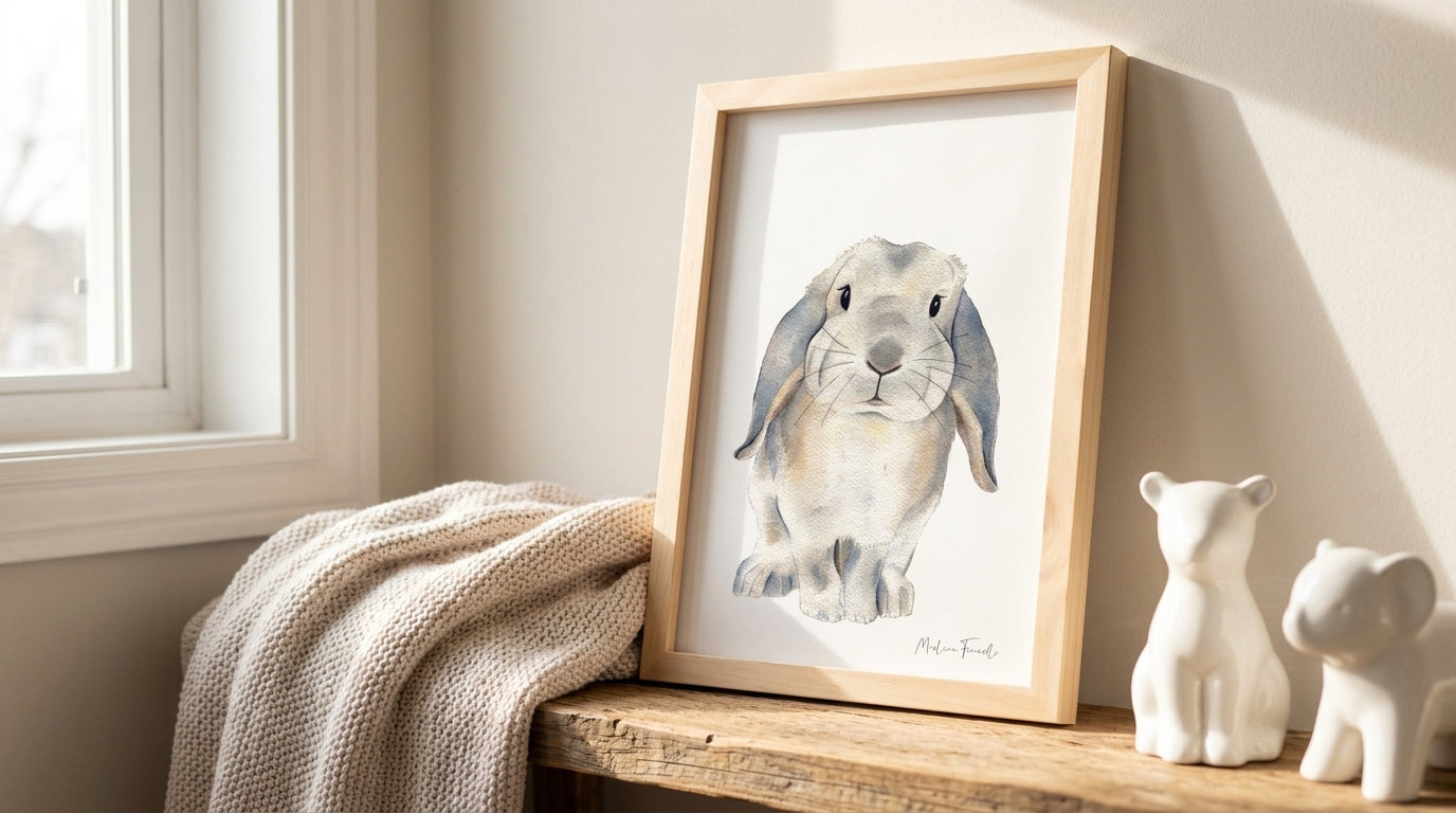 Affiche lapin belier chambre enfant