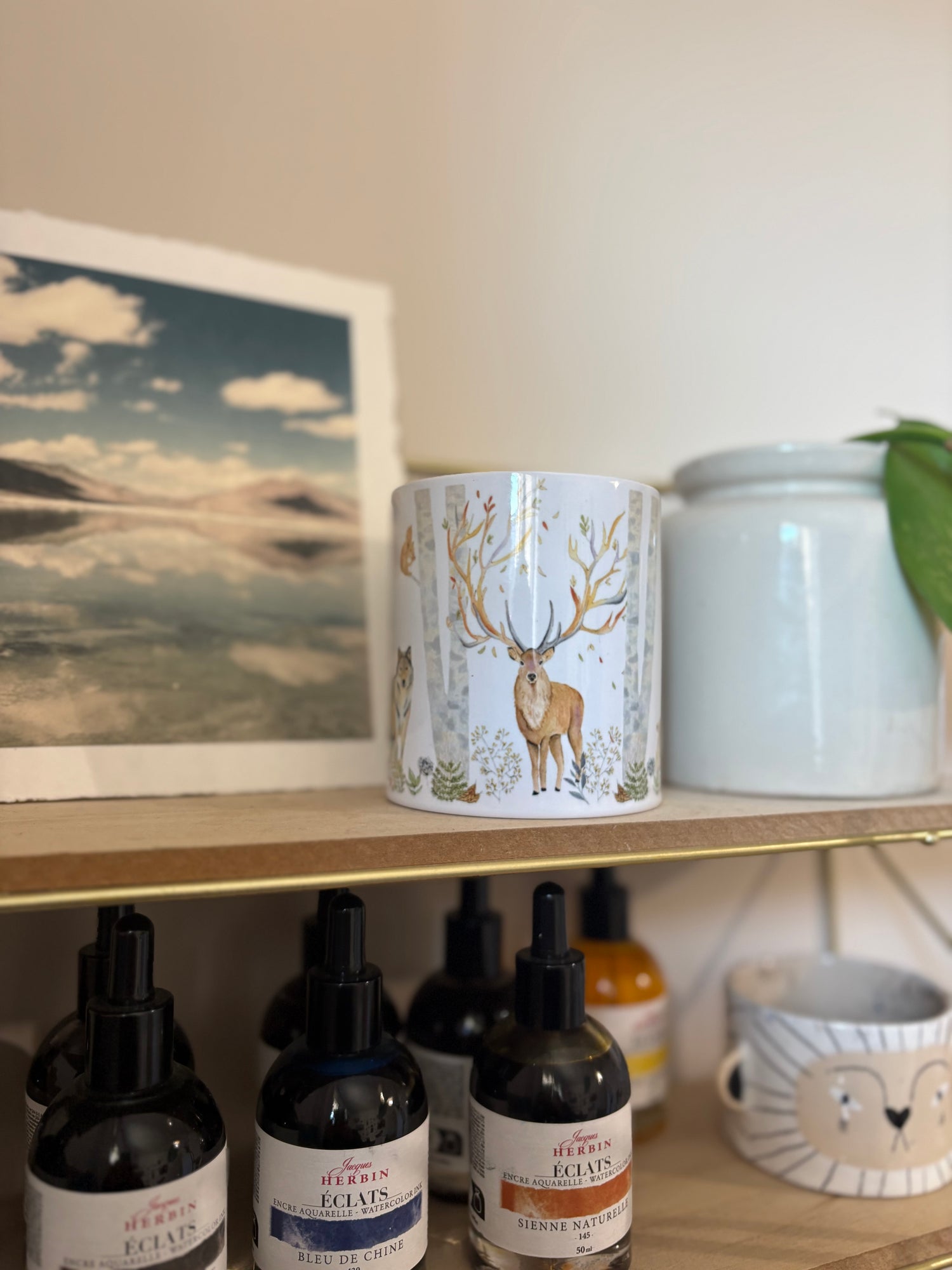 Tirelire Savane & Forêt Aquarelle