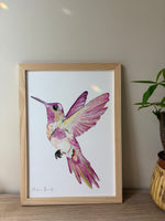 Cadre affiche aquarelle Naomie le Colibri image 2