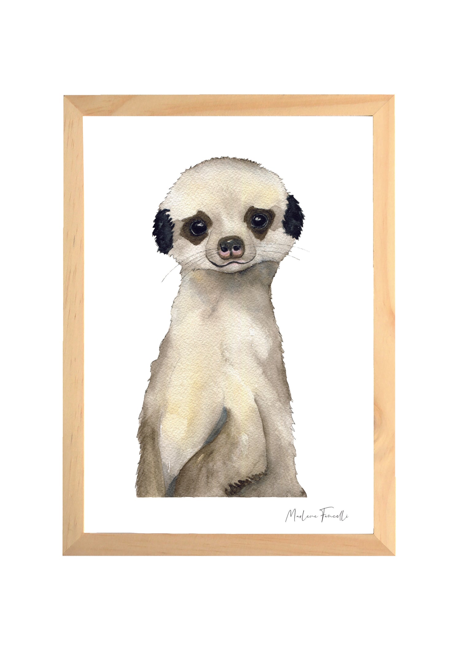 Cadre affiche aquarelle Suricate Romain image 0