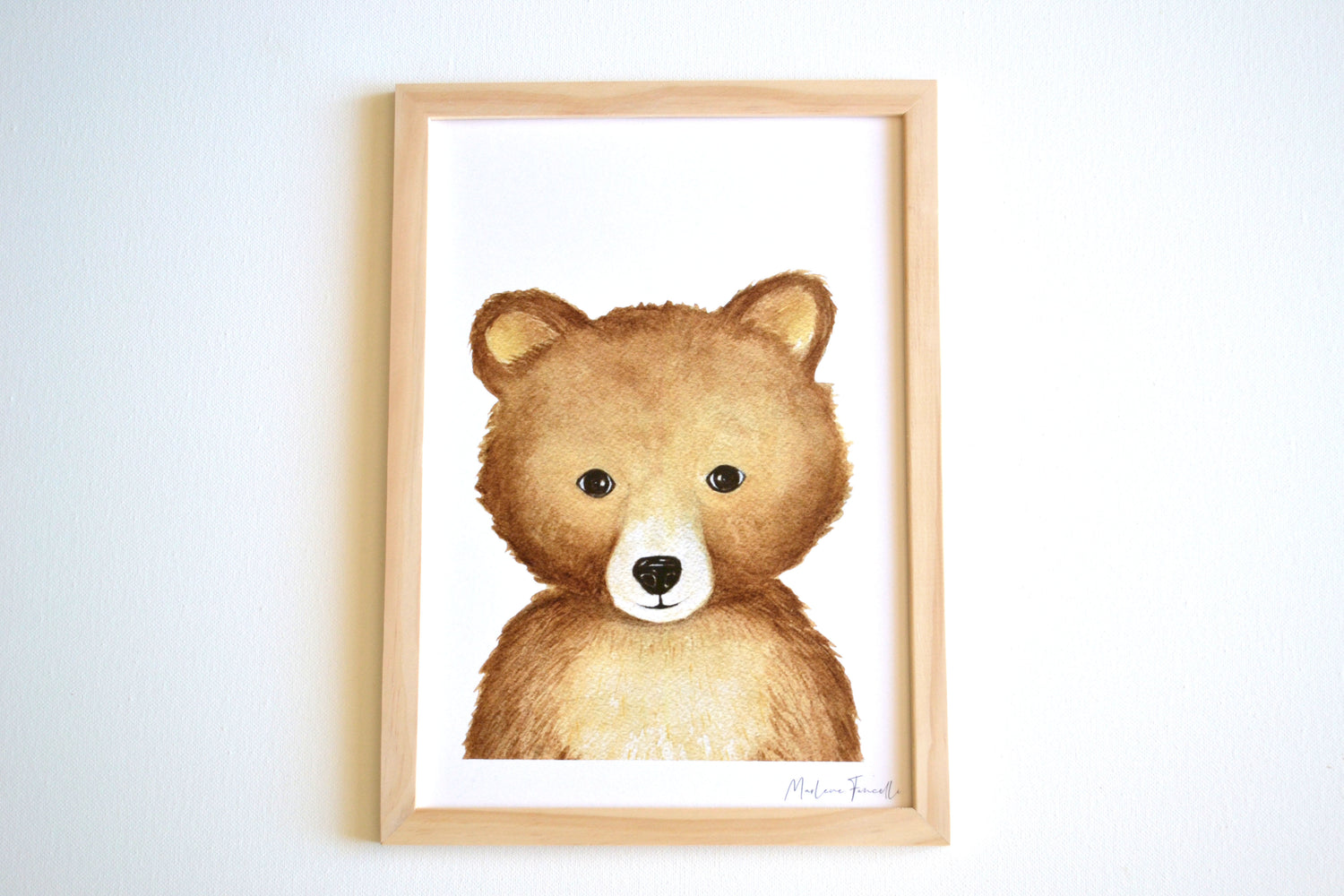 Cadre affiche aquarelle Ourson Jack image 1