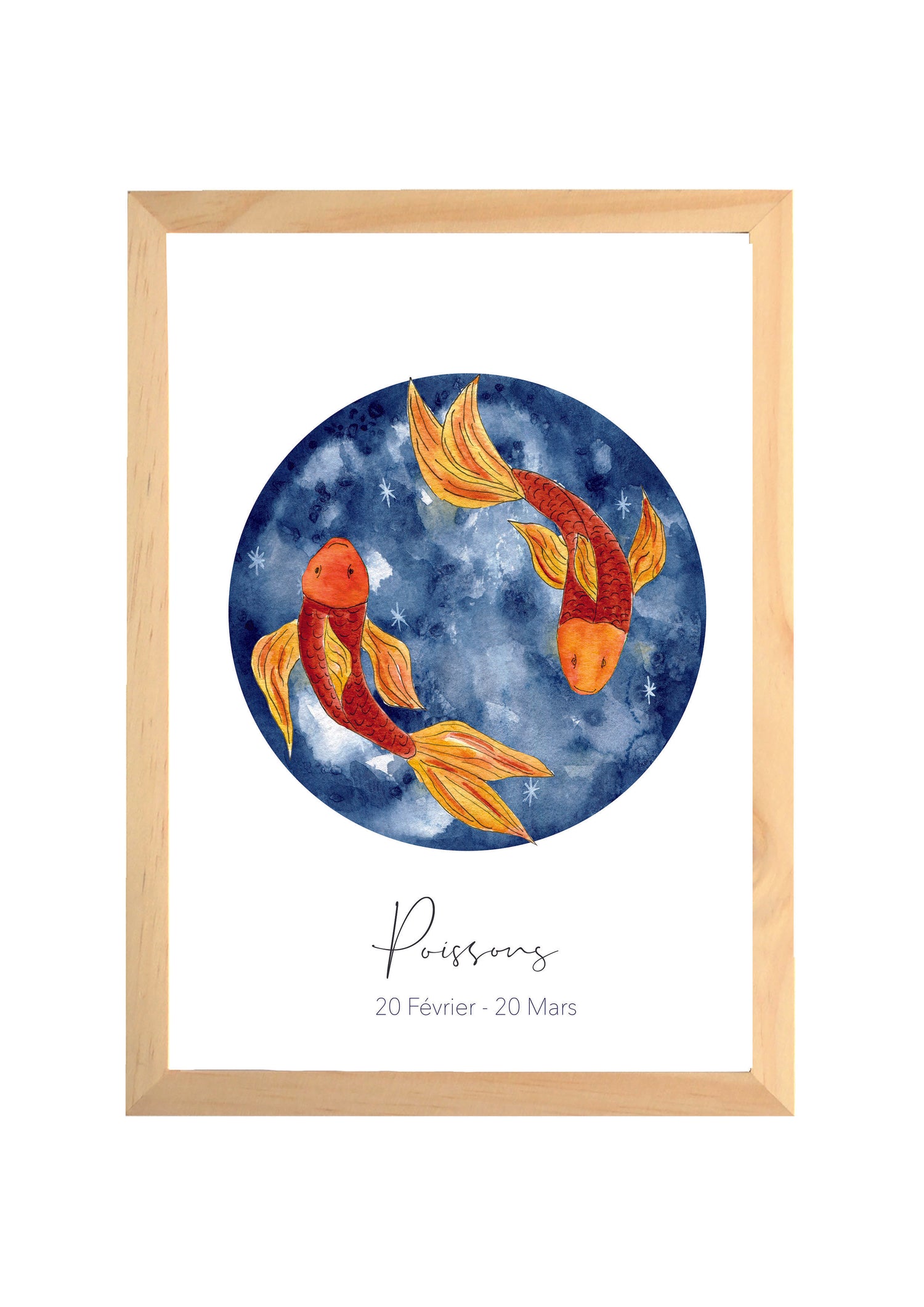 Signe Astrologique Poisson - Illustration aquarelle image 0