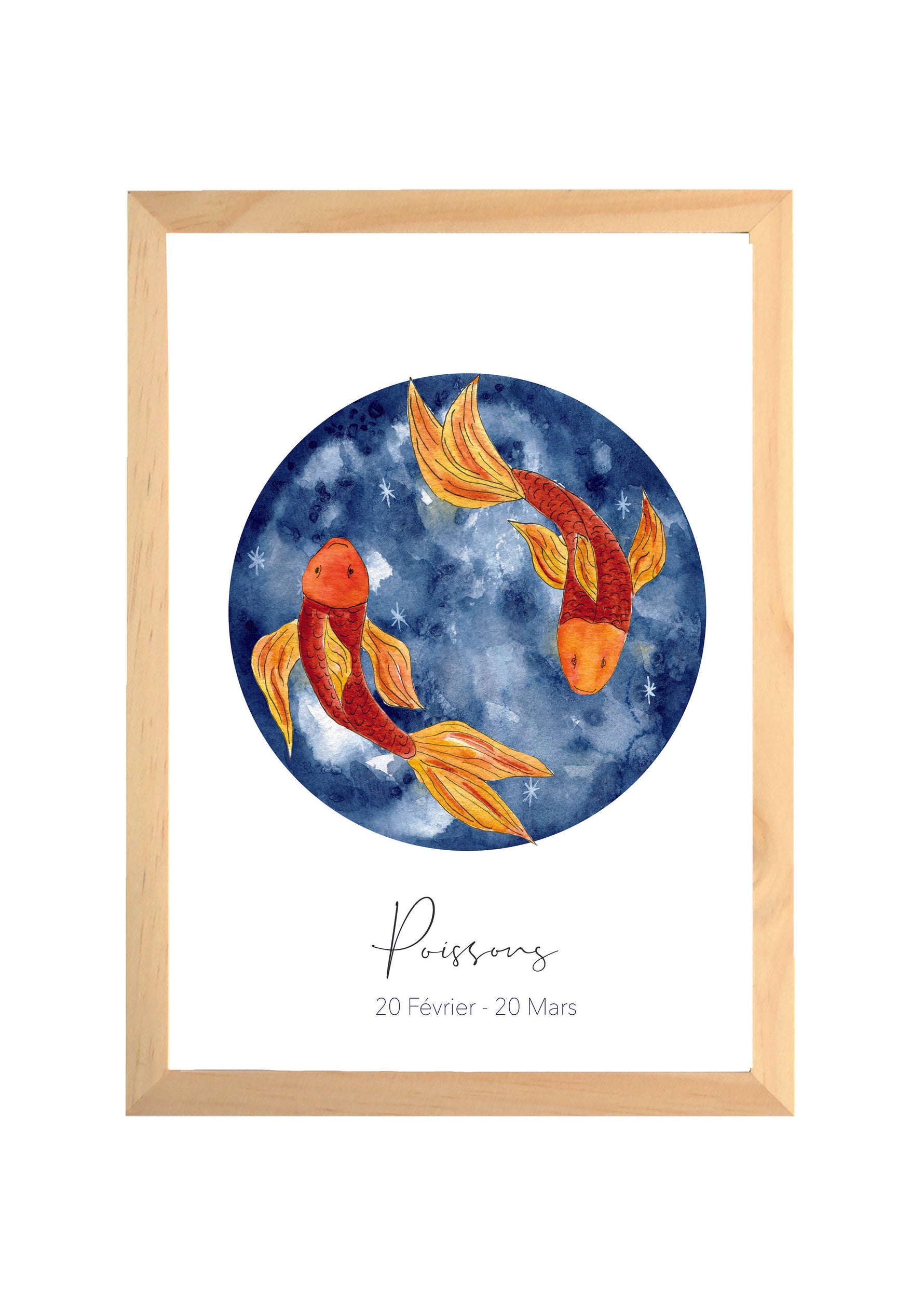 Signe Astrologique Poisson - Illustration aquarelle image 0