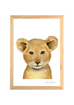 Affiche bébé lionceau aquarelle décoration chambre bébé