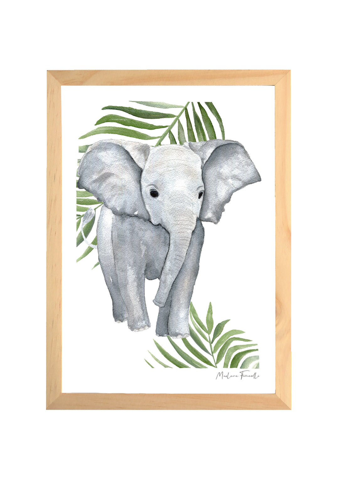 Affiche éléphanteau aquarelle pour chambre bébé