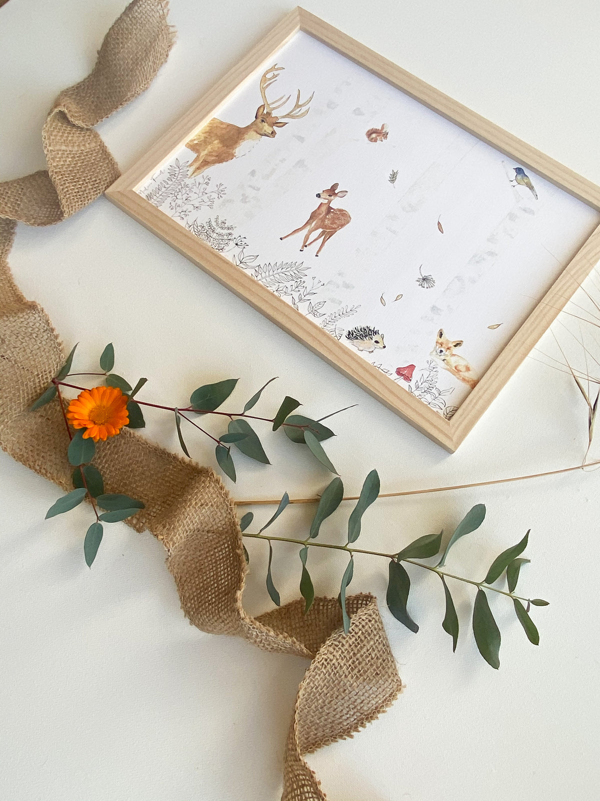 affiche forêt animaux décoration chambre enfant