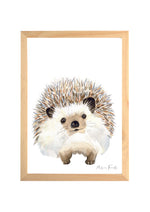 Affiche hérisson aquarelle pour décorer une chambre de bébé