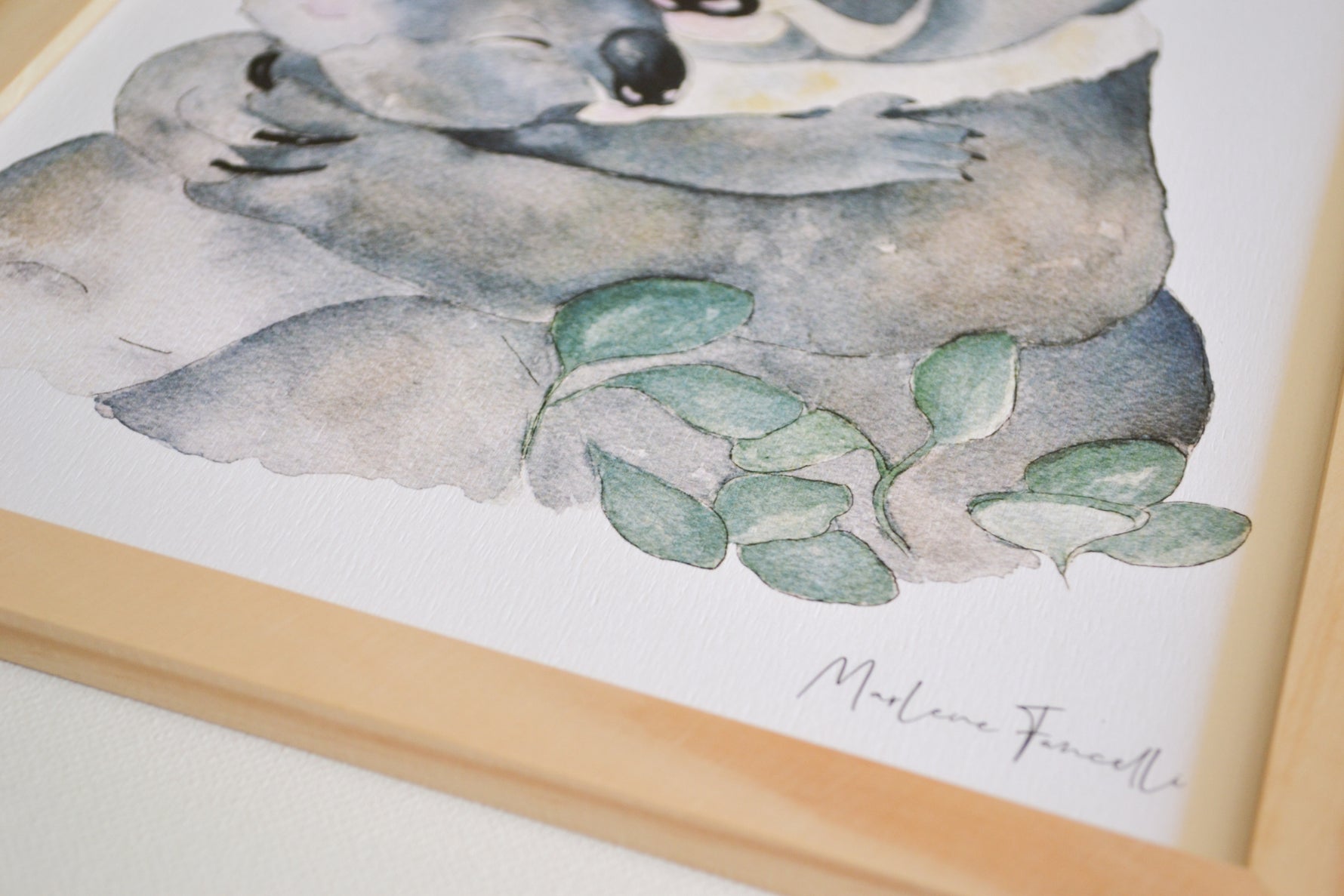 Affiche koala thème nature pour chambre d’enfant