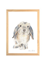 Affiche lapin bélier aquarelle pour chambre bébé