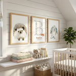 Affiche lettre alphabet personnalisée avec prénom pour décoration murale d’une chambre de bébé