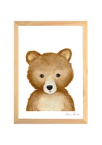 affiche ourson aquarelle décoration chambre bébé