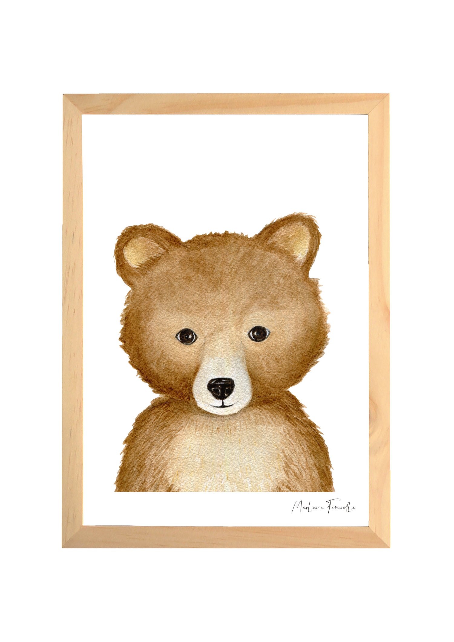 affiche ourson aquarelle décoration chambre bébé