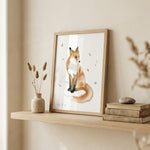 poster renard chambre bébé pour décoration chambre enfant 