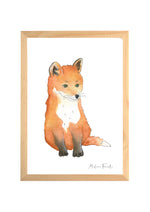 Affiche renardeau aquarelle pour chambre bébé