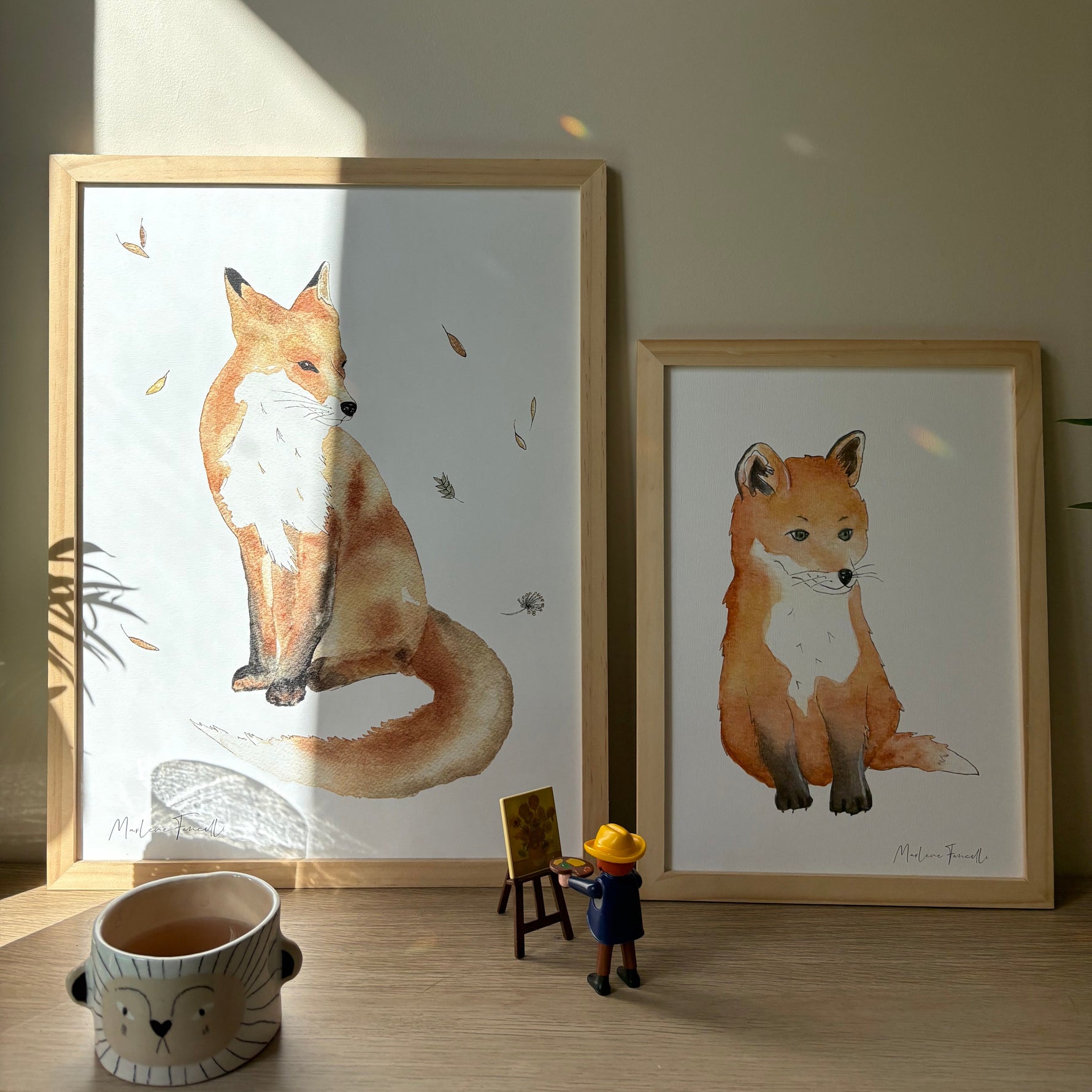 Affiche renardeau thème forêt décoration murale