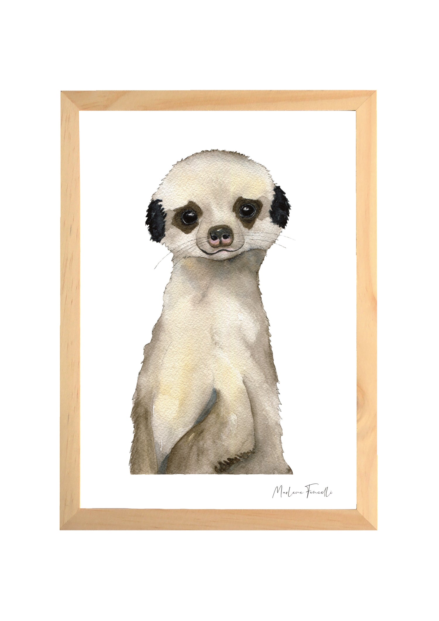 Affiche suricate aquarelle décoration chambre bébé