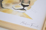 Cadre affiche aquarelle Famille Lion image 5