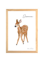 Cadre avec affiche aquarelle biche Suzy image 2