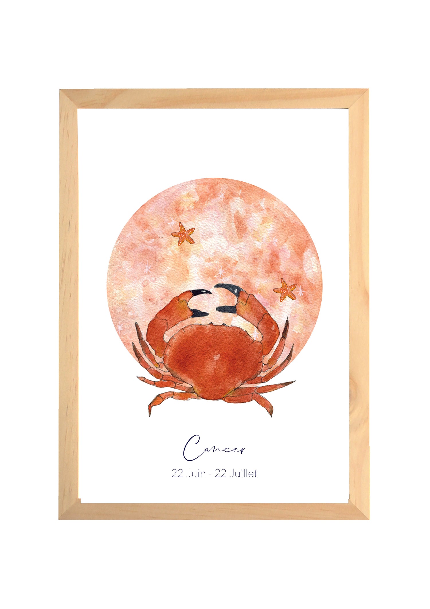 Illustration Aquarelle Signe Astrologique Cancer image 1