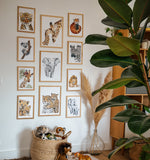 Cadre affiche aquarelle Famille Lion image 2