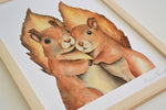 Cadre affiche aquarelle Famille Ecureuil image 4