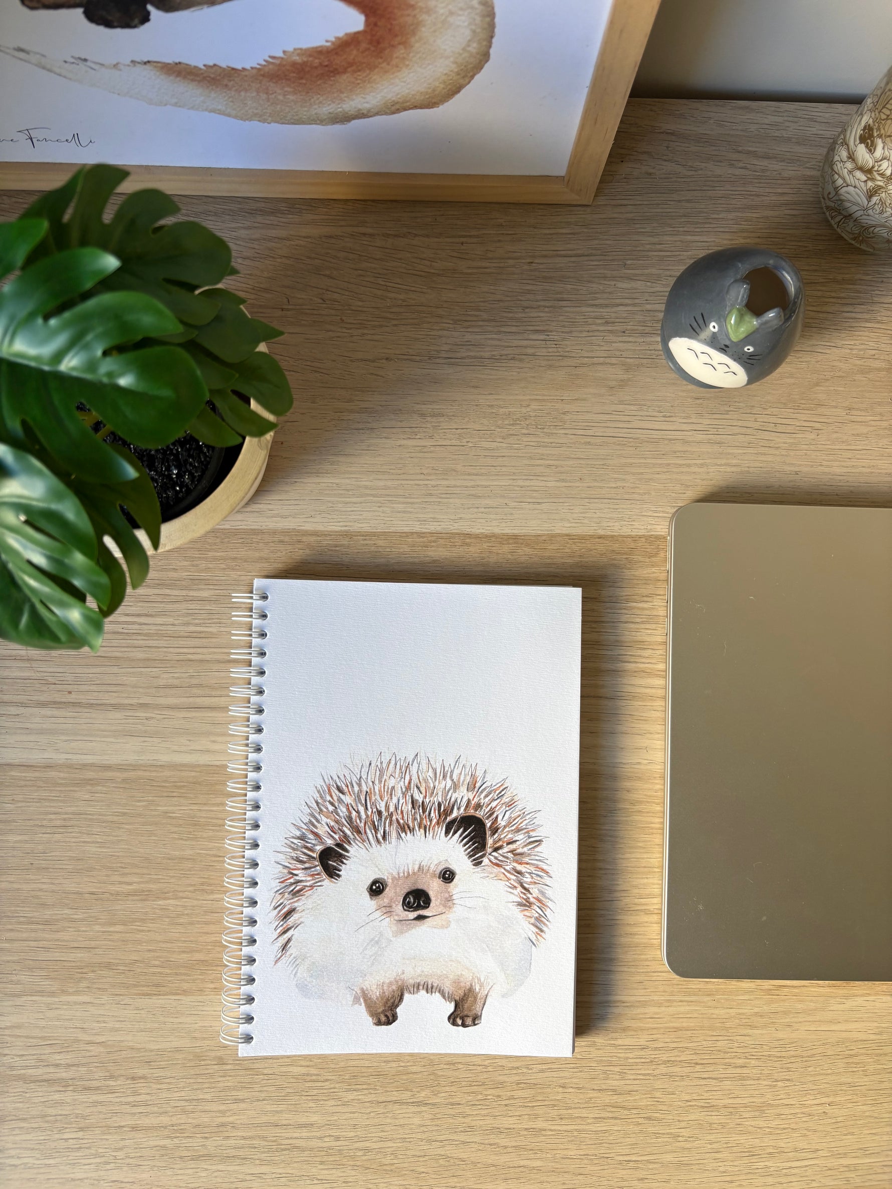 carnet de dessin et d'écriture animaux aquarelle Hérisson 