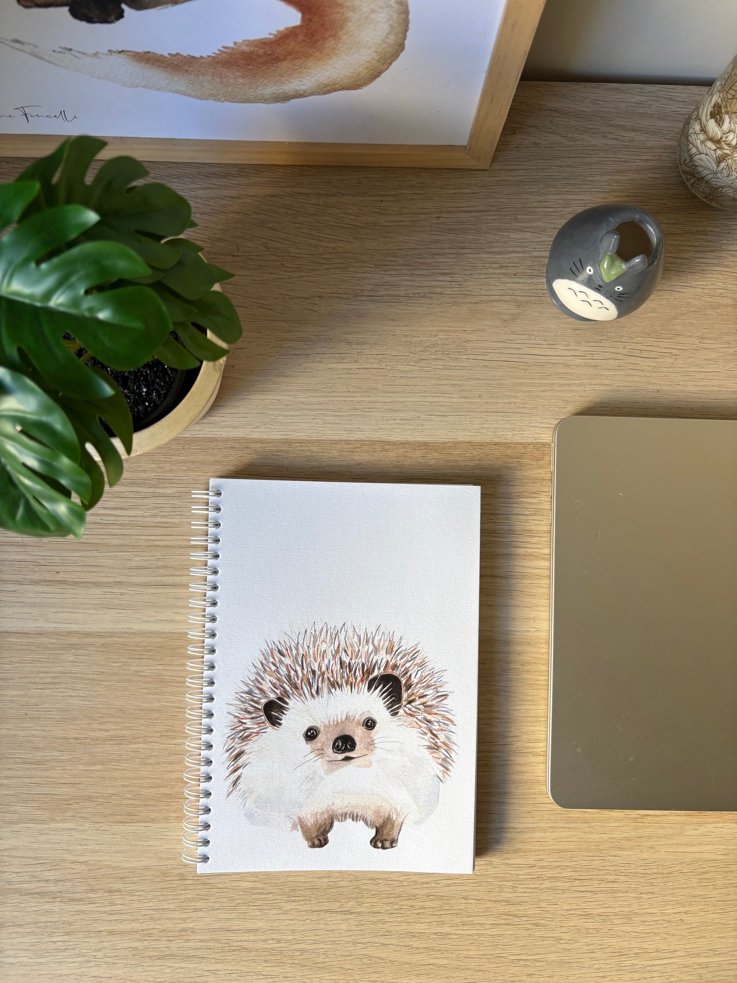 Carnet illustration aquarelle Hérisson