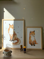 Cadre affiche aquarelle Robin le Renardeau image 3
