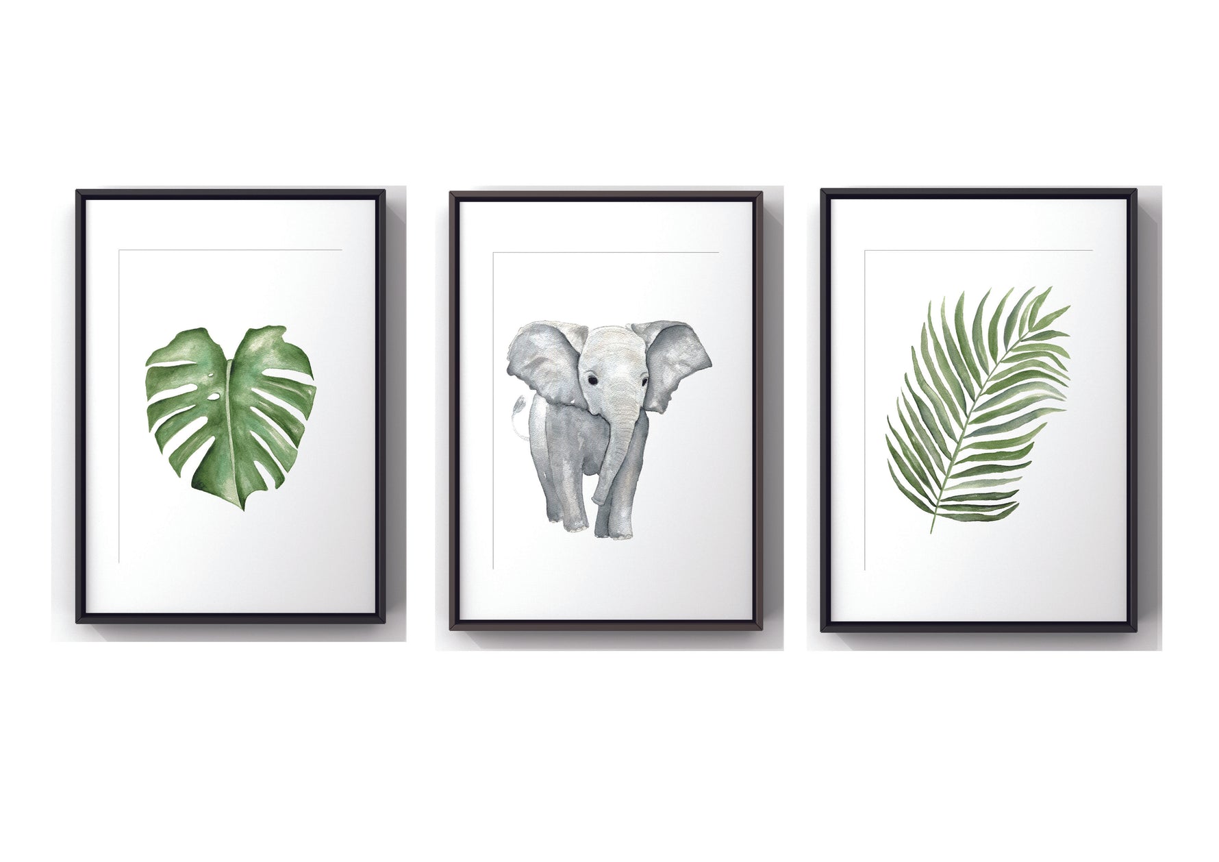 Cadre affiche aquarelle Feuille Monstera image 4