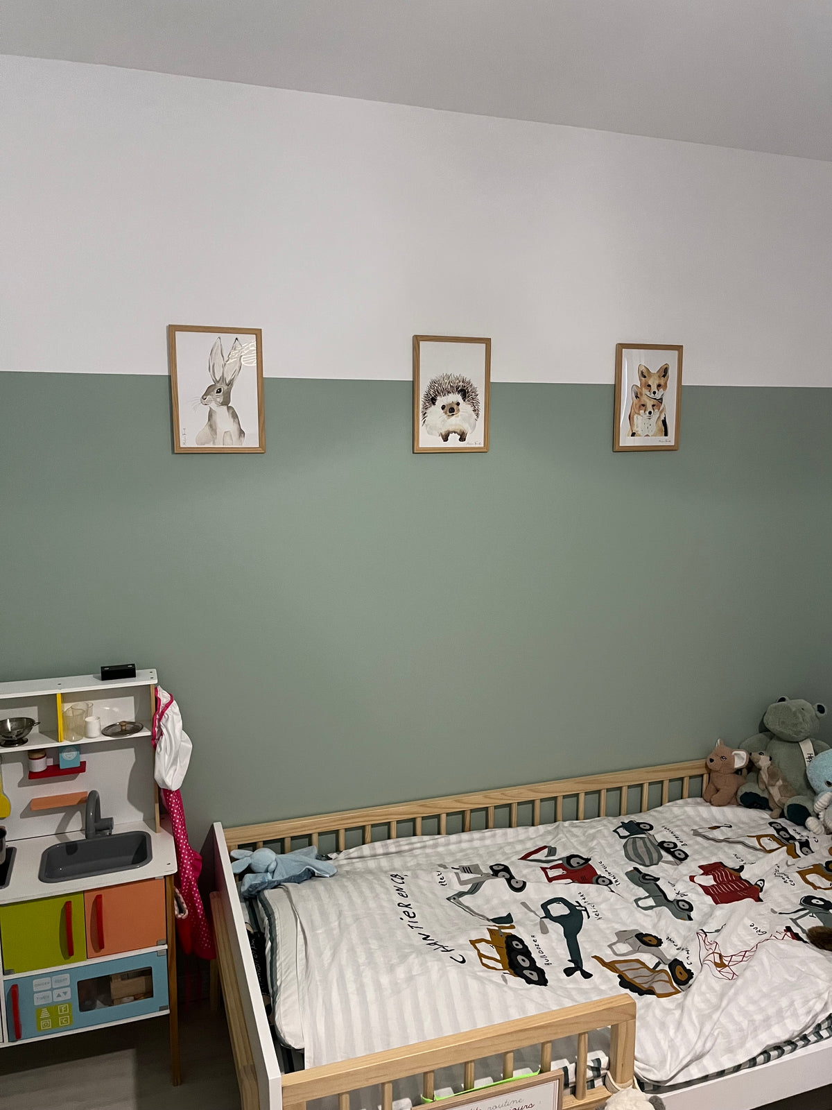 Poster aquarelle animaux de la forêt chambre de bébé et d'enfant 