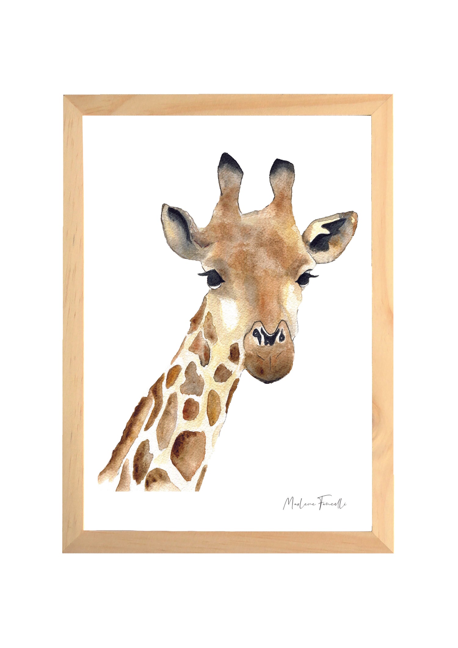Cadre affiche aquarelle Girafe Séraphin image 0