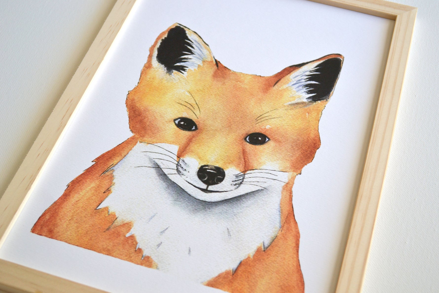 Cadre affiche aquarelle Renard Mat image 6