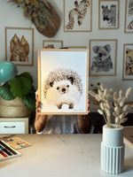Décoration murale chambre bébé avec affiche hérisson aquarelle