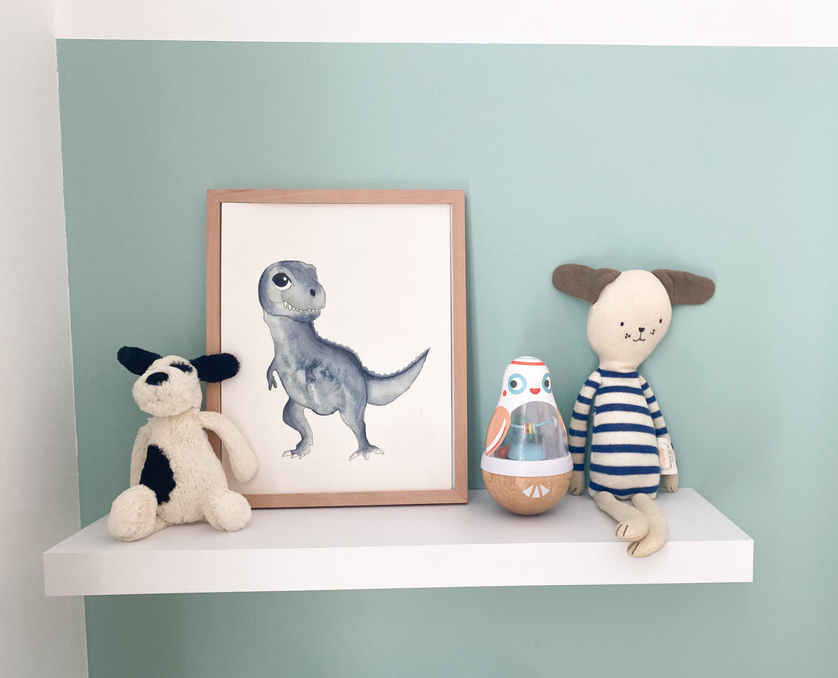 Cadre affiche T-Rex décoration murale bébé