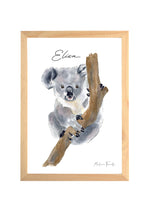 Décoration chambre enfant avec affiche koala à personnaliser avec prénom 