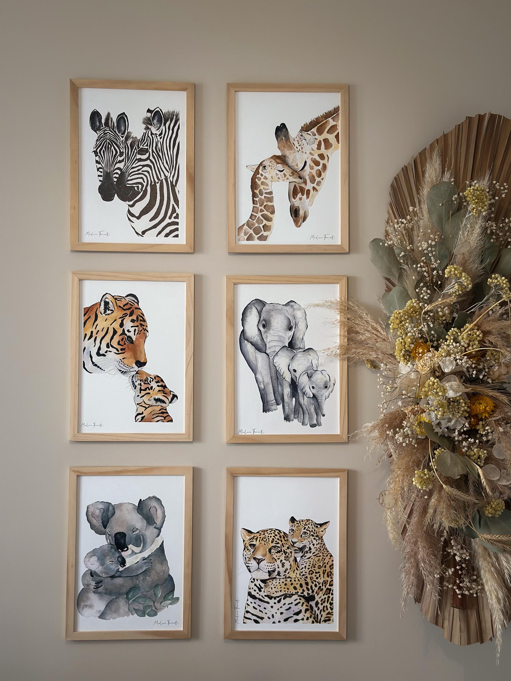 Décoration chambre enfant avec affiche famille tigre