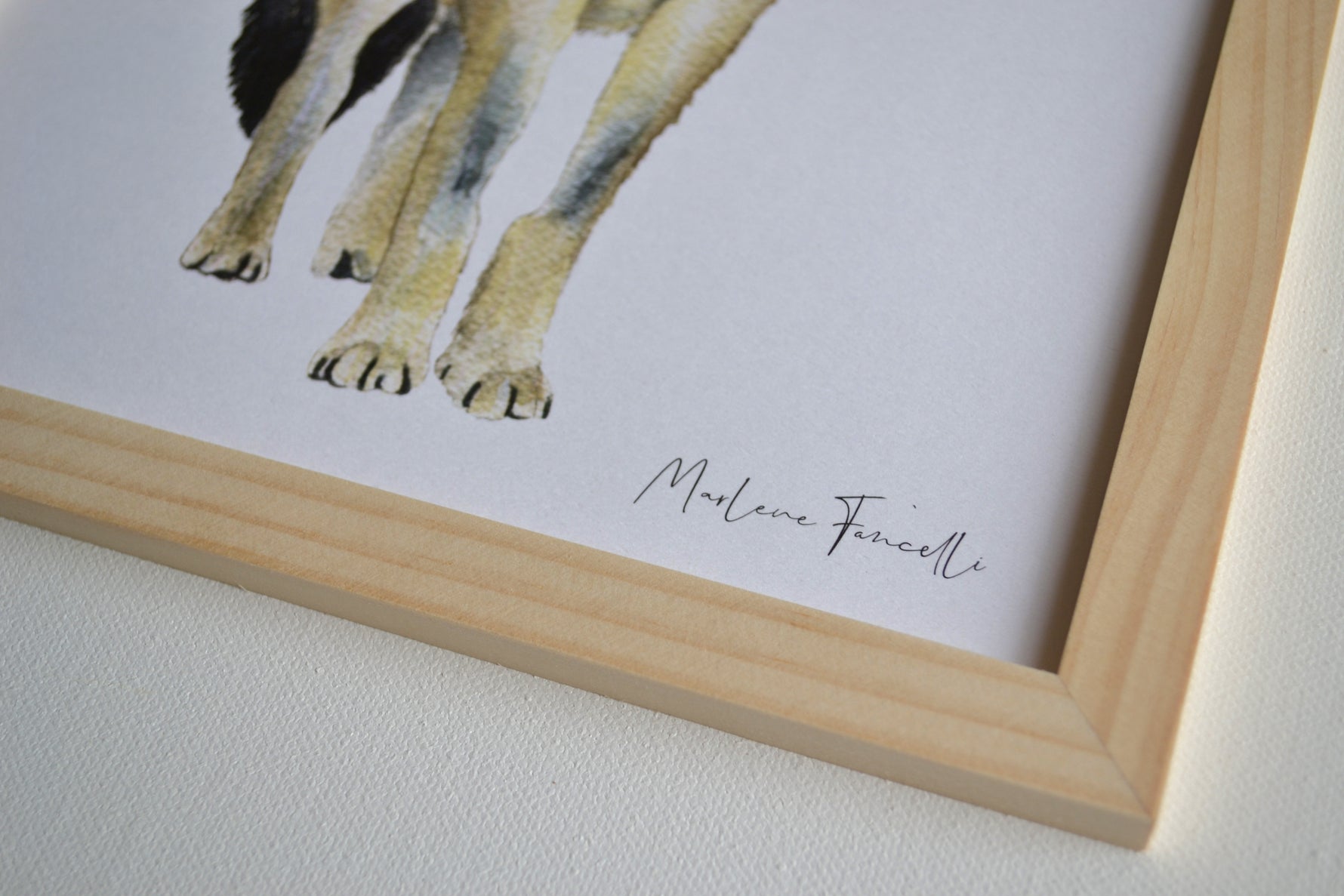 Décoration chambre enfant avec affiche loup aquarelle