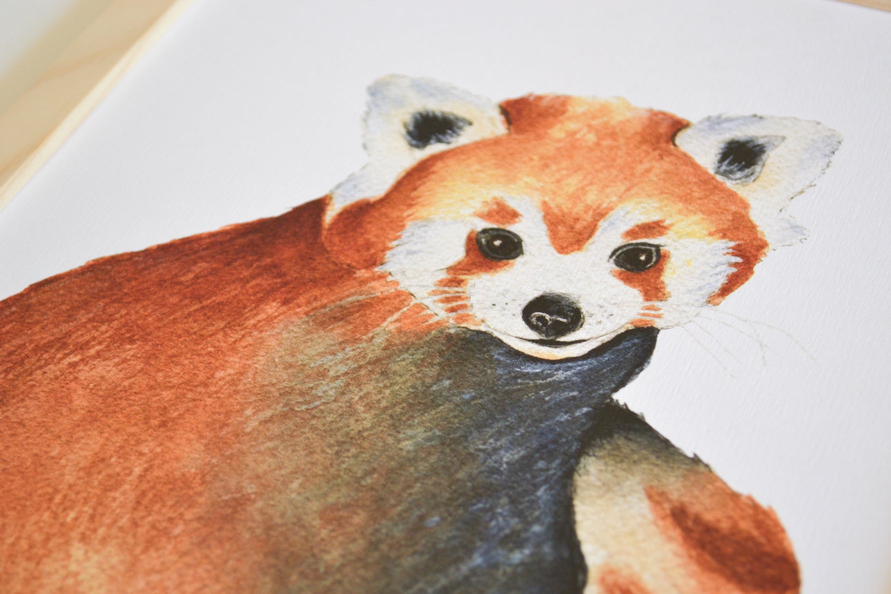 Décoration chambre enfant avec affiche panda roux