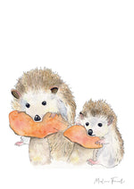 Cadre affiche aquarelle Famille Hérisson image 4