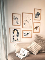 Cadre affiche aquarelle Famille Pingouin image 5