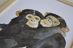 Cadre affiche aquarelle Famille Singe image 2
