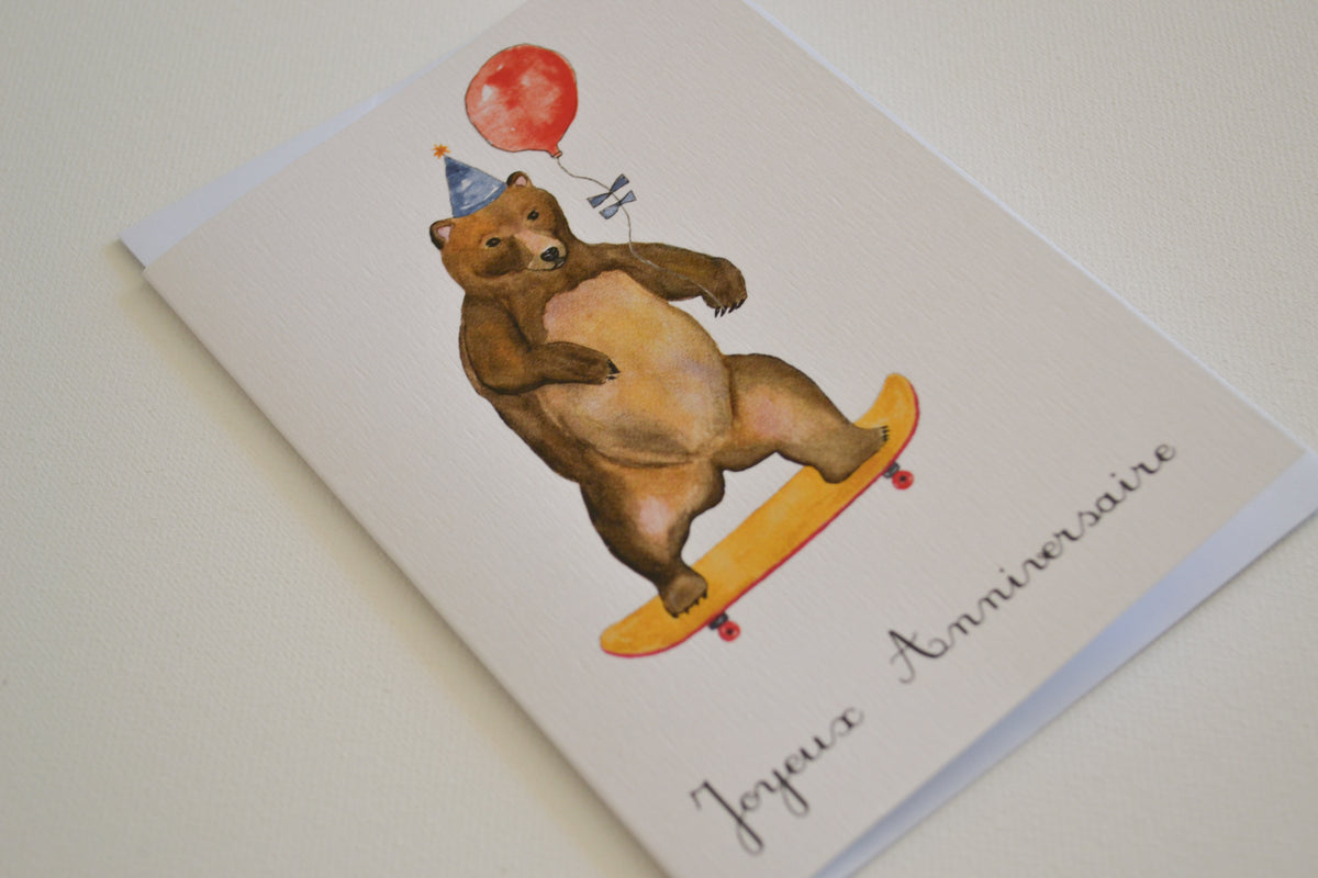 Carte Joyeux Anniversaire Ours image 1