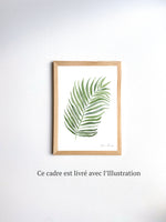 Cadre affiche aquarelle Feuille de Palme image 3