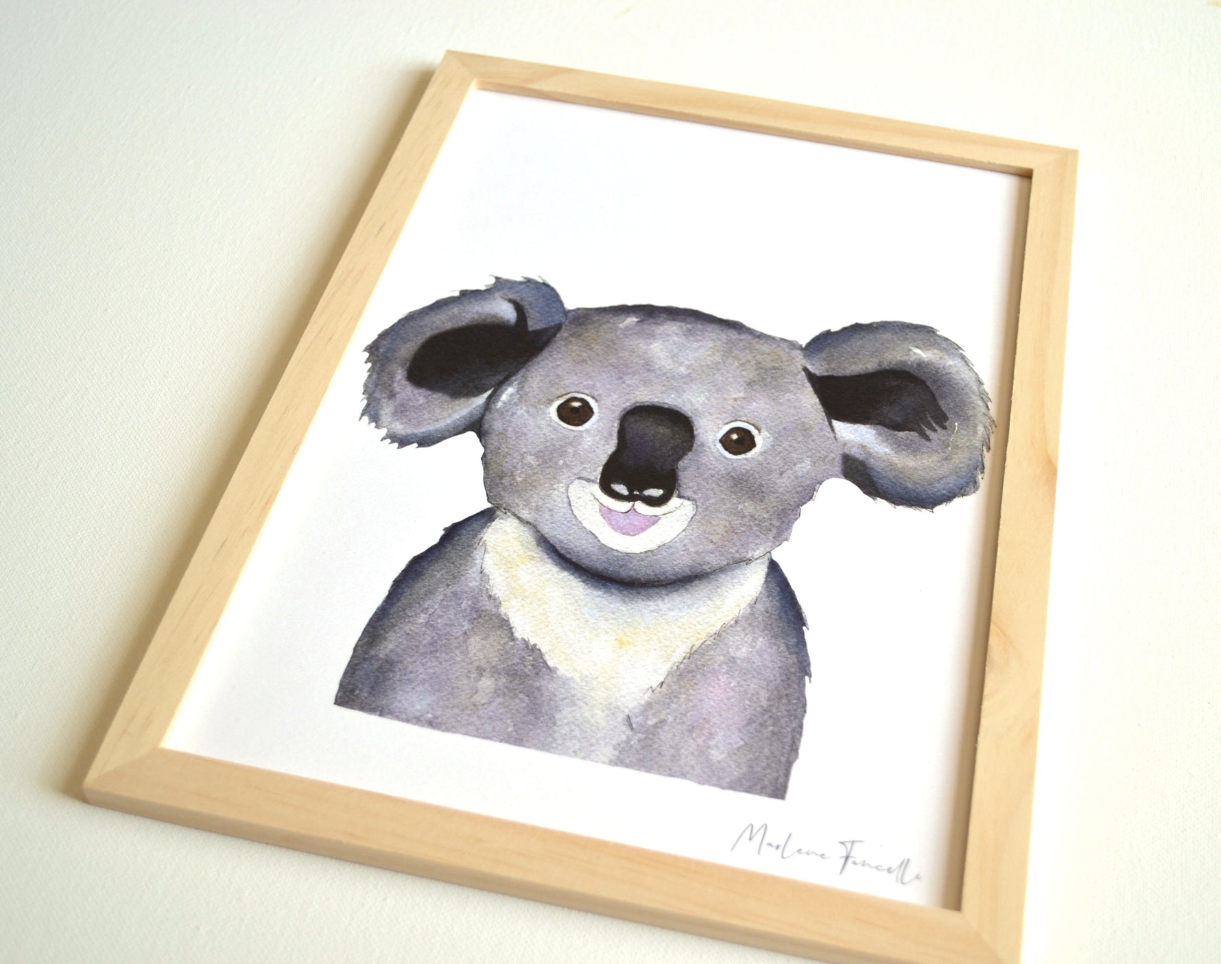 Illustration bébé koala aquarelle décoration enfant