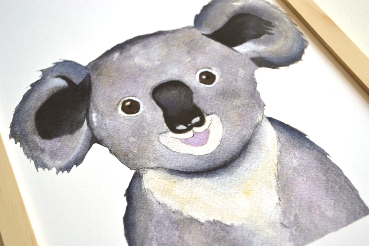 Illustration koala aquarelle décoration murale bébé
