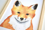 illustration renardeau aquarelle décoration murale