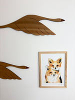 illustration renards forêt aquarelle chambre enfant