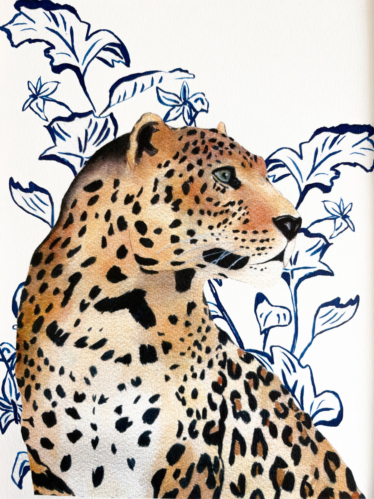 Affiche léopard aquarelle pour chambre bébé