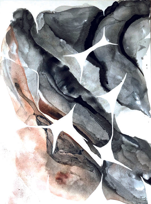 Œuvre originale abstraite inspiration minérale